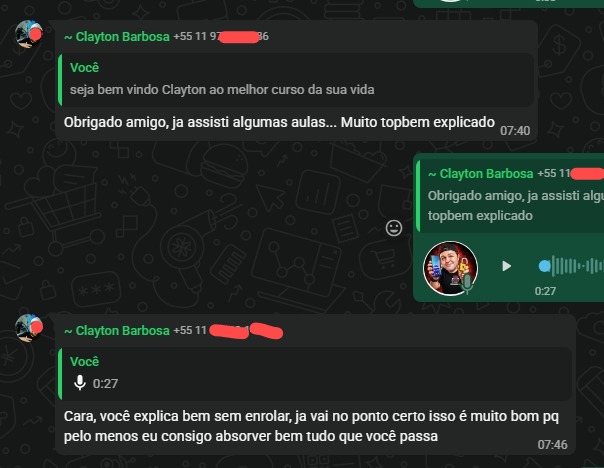 Print de depoimento WhatsApp 3