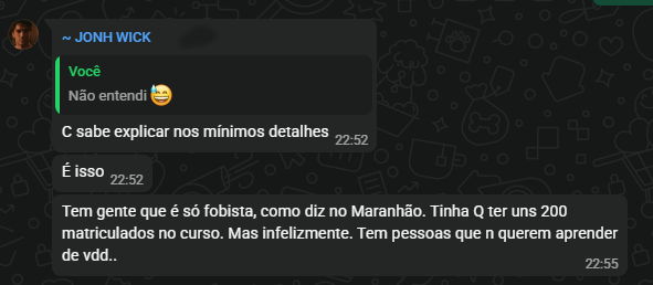 Print de depoimento WhatsApp 1